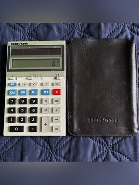 RARE Vintage Radio Shack EC-2007 Solar Calculator TESTED Works Great W/Case